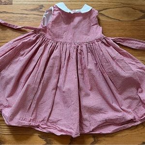 Bella Bliss boutique brand girl’s dress (4)Red/white;white collar;heavy cotton